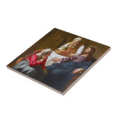 バーメール – マルタとマリアの家のキリスト タイル (側面)