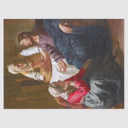 バーメール – マルタとマリアの家のキリスト 薄葉紙 (正面)