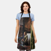 バーメ読アー、開いた窓に女の子の手紙が来た エプロン (着用した状態)