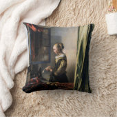 バーメ読アー、開いた窓に女の子の手紙が来た クッション (ブランケット)