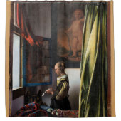 バーメ読アー、開いた窓に女の子の手紙が来た シャワーカーテン (正面)