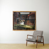 バーメ読アー、開いた窓に女の子の手紙が来た タペストリー (インサイチュ(横))