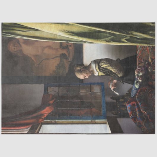 バーメ読アー、開いた窓に女の子の手紙が来た 薄葉紙 (正面)