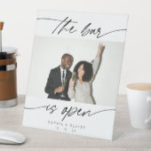 バーモダンは開いている書道台本の写真 台座サイン (インサイチュ)