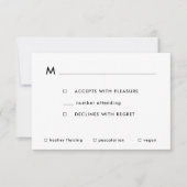 バーモダンまたはバルミツワーRSVPカードと食事 出欠カード (正面)