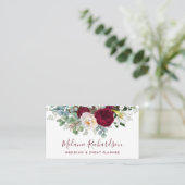 バーモダンエレガントグンディフローラ水彩緑 名刺 (スタンド正面)