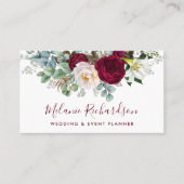 バーモダンエレガントグンディフローラ水彩緑 名刺 (正面)