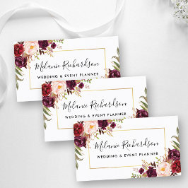 バーモダングンディエレガントフローラ金ゴールドフレーム 名刺