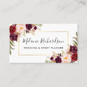 バーモダングンディエレガントフローラ金ゴールドフレーム 名刺 (正面)