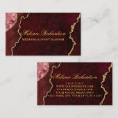 バーモダングンディエレガント大理石アゲイト金ゴールド 名刺 (正面/裏面)