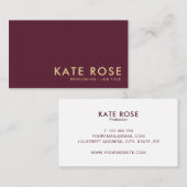 バーモダングンディミニマルプロフェッショナル名刺 名刺 (正面/裏面)