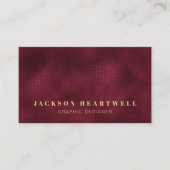 バーモダングンディ箔テクスチャQRコード 名刺 (正面)