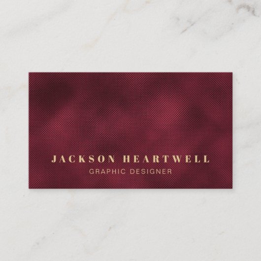 バーモダングンディ箔テクスチャQRコード 名刺 (正面)