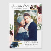バーモダングンディ赤面Save the Date Photo Magnet (正面)
