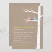 バーモダンズカップルズベビーシャワー招待状ガール 招待状 (正面/裏面)