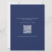 バーモダン(ユダヤ教の)バル・ミツバーはっきりしたブロック型ネイビーレッドJOSH 招待状 (裏面)