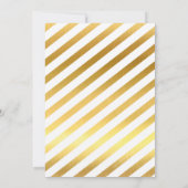 バーモダン（ユダヤ教の）バル・ミツバーティール（緑がかった色）ブルーウォーター色金ゴールド型 招待状 (裏面)