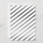 バーモダン(ユダヤ教の)バル・ミツバーブルーウォーターカラーシルバー型 招待状 (裏面)