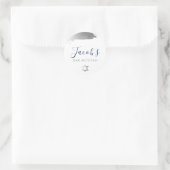 バーモダン（ユダヤ教の）バル・ミツバールクース金銀海軍ブルー ラウンドシール (バッグ)