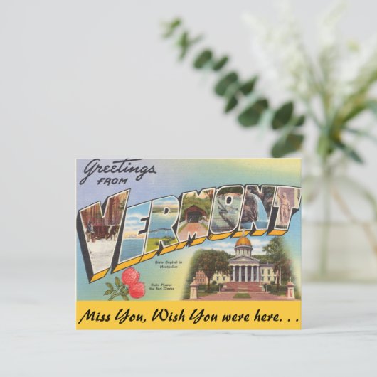 バーモントからの挨拶 ポストカード (スタンド正面)