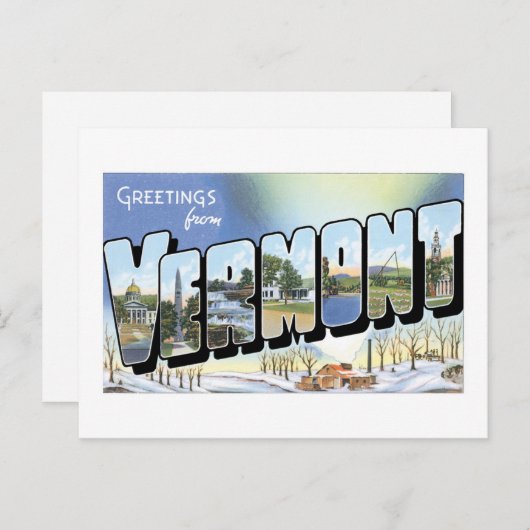 バーモントからの挨拶！ヴィンテージポストカード ポストカード (正面/裏面)
