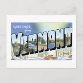 バーモントからの挨拶！ヴィンテージポストカード ポストカード (正面)
