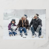 バーモントからメリークリスマス州写真 箔シーズンカード (裏面)