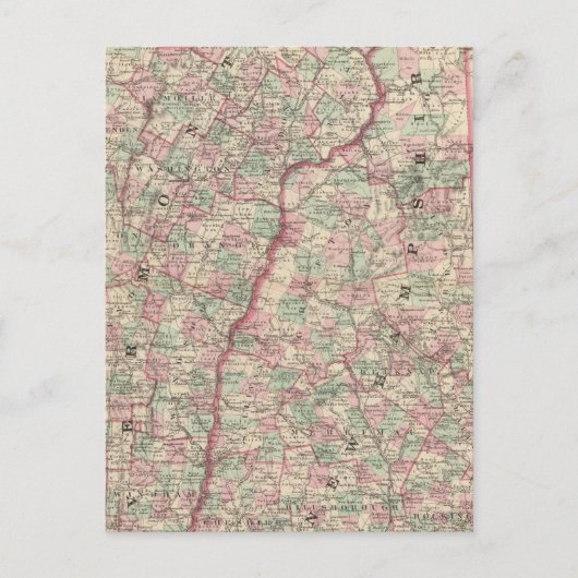 バーモントとニューハンプシャー2 ポストカード (正面)