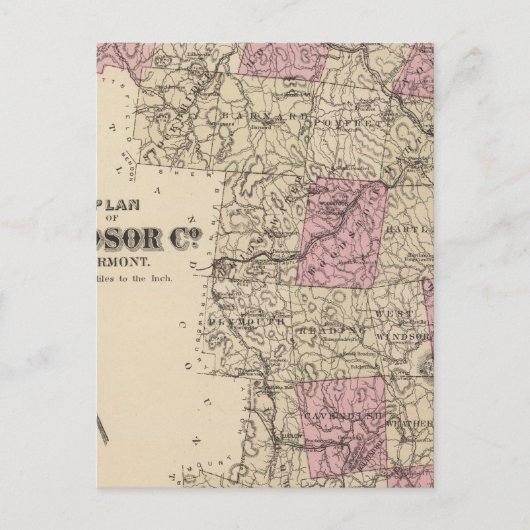 バーモントのウィンザー会社の計画 ポストカード (正面)