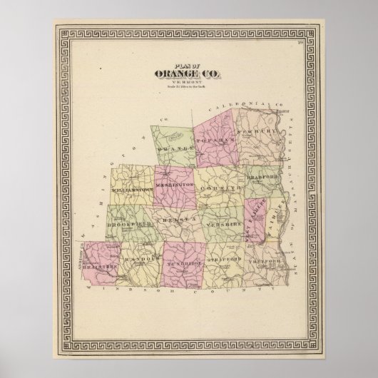 バーモントのオレンジ郡の計画 ポスター (正面)