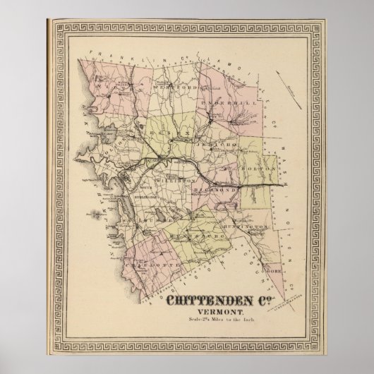 バーモントのチッテンデン郡 ポスター (正面)