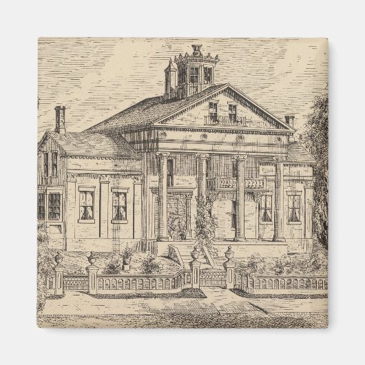 バーモントのブランドン夫人の住居 マグネット (正面)