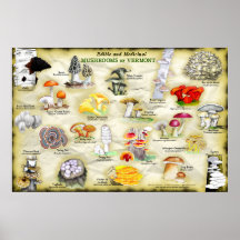 バーモントのポスターマッシュルーム