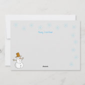 バーモントの冬のワンダーランドB&Wフラットカード シーズンカード (裏面)