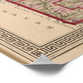 バーモントの地図 ポスター (角)