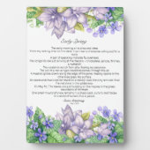 バーモントの早春の詩 フォトプラーク (正面)