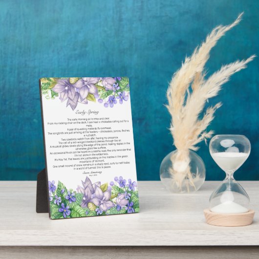 バーモントの早春の詩 フォトプラーク (側面)