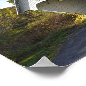 バーモントの校舎屋根付き橋 ポスター (角)