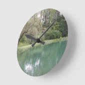 バーモントの紅葉の時計 ラウンド壁時計 (傾斜)