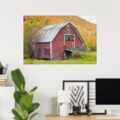 バーモントの緑の山々の納屋。ハンコック2 ポスター (ホームオフィス)