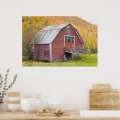 バーモントの緑の山々の納屋。ハンコック2 ポスター (キッチン)