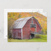 バーモントの緑の山々の納屋。ハンコック2 ポストカード (正面/裏面)