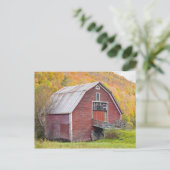 バーモントの緑の山々の納屋。ハンコック2 ポストカード (スタンド正面)