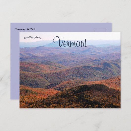 バーモントの美しい風景 ポストカード (正面/裏面)