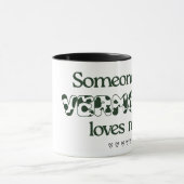 「バーモントの誰かが私を愛している」2トーンのコーヒーマグ マグカップ (中央)