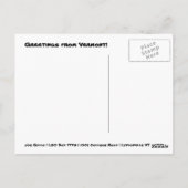 バーモントはがき2 ポストカード (裏面)