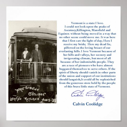 「バーモントは私が愛する州だ」フレーム入りポスター ポスター (正面)
