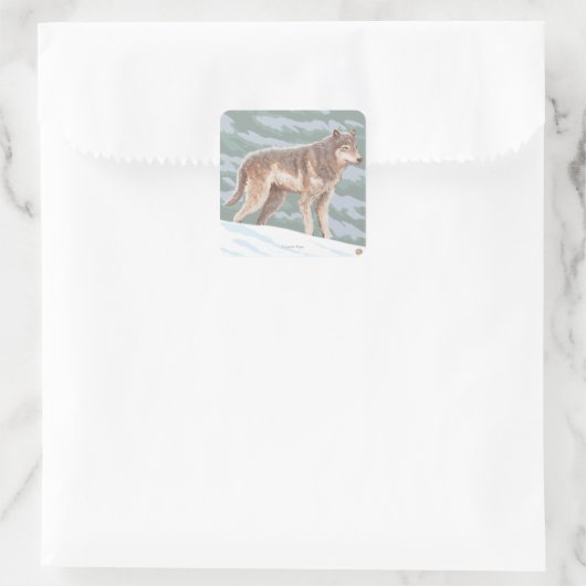 バーモントウルフシーン スクエアシール (バッグ)