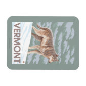 バーモントウルフシーン マグネット (横)