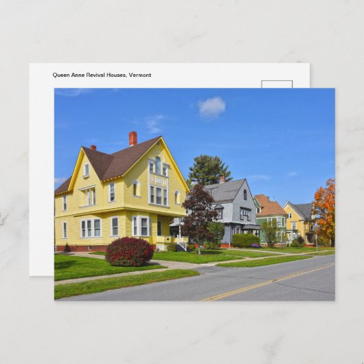 バーモントカラフルクイーンアンリバイバルハウス ポストカード (正面/裏面)